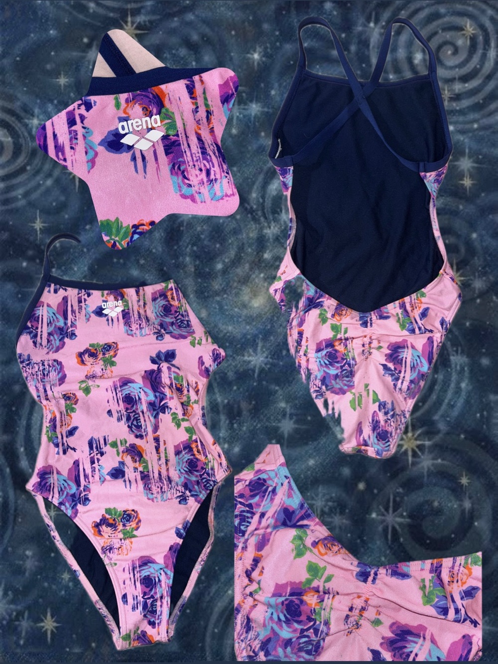 Arena Pink Floral One-Piece Swimsuit